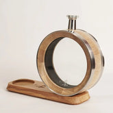 Handcrafted Visible Oak Whiskey Barrel Decanter - 500ml - Junhe Supply